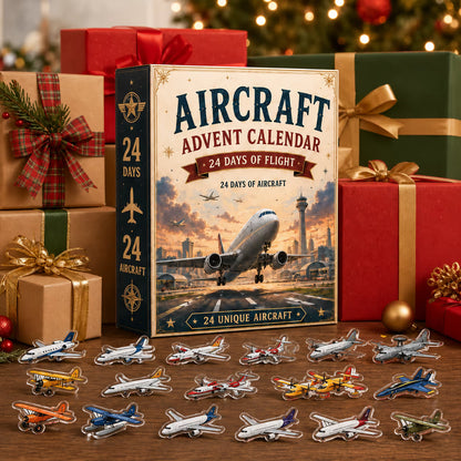 Aeroplane Advent Calendar 2026 – 24 Mini Plane Ornaments – image 2
