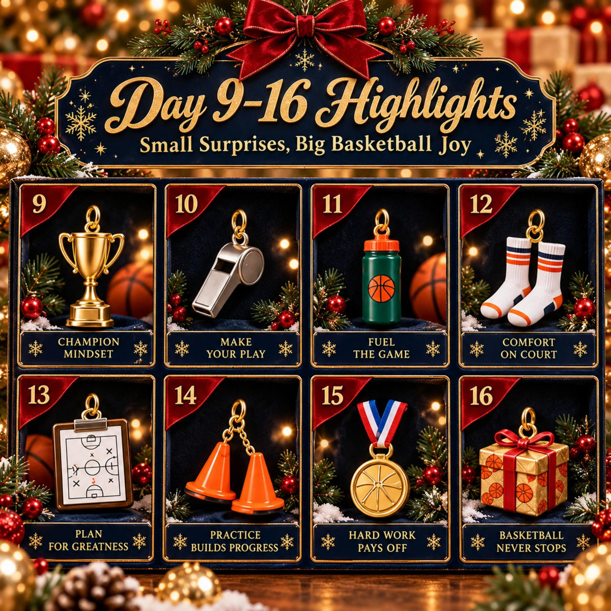 Basketball Advent Calendar 2026 – 24 Basketball Ornaments – image 3