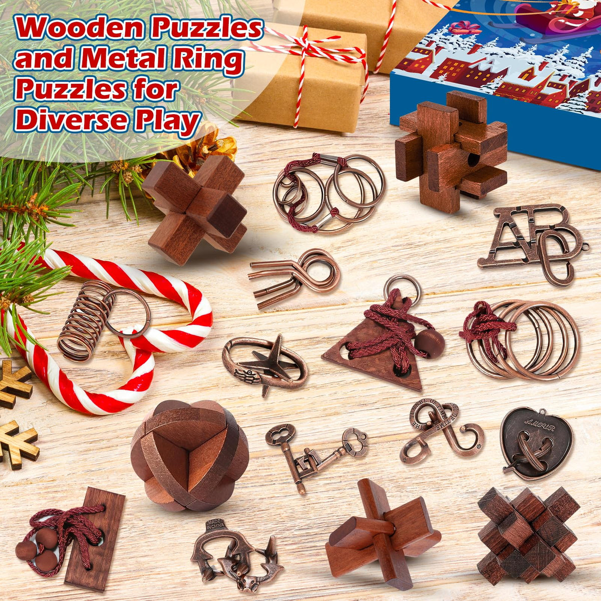 Brain Teaser Advent Calendar 2026 – 24 Puzzles for Kids & Adults – image 2