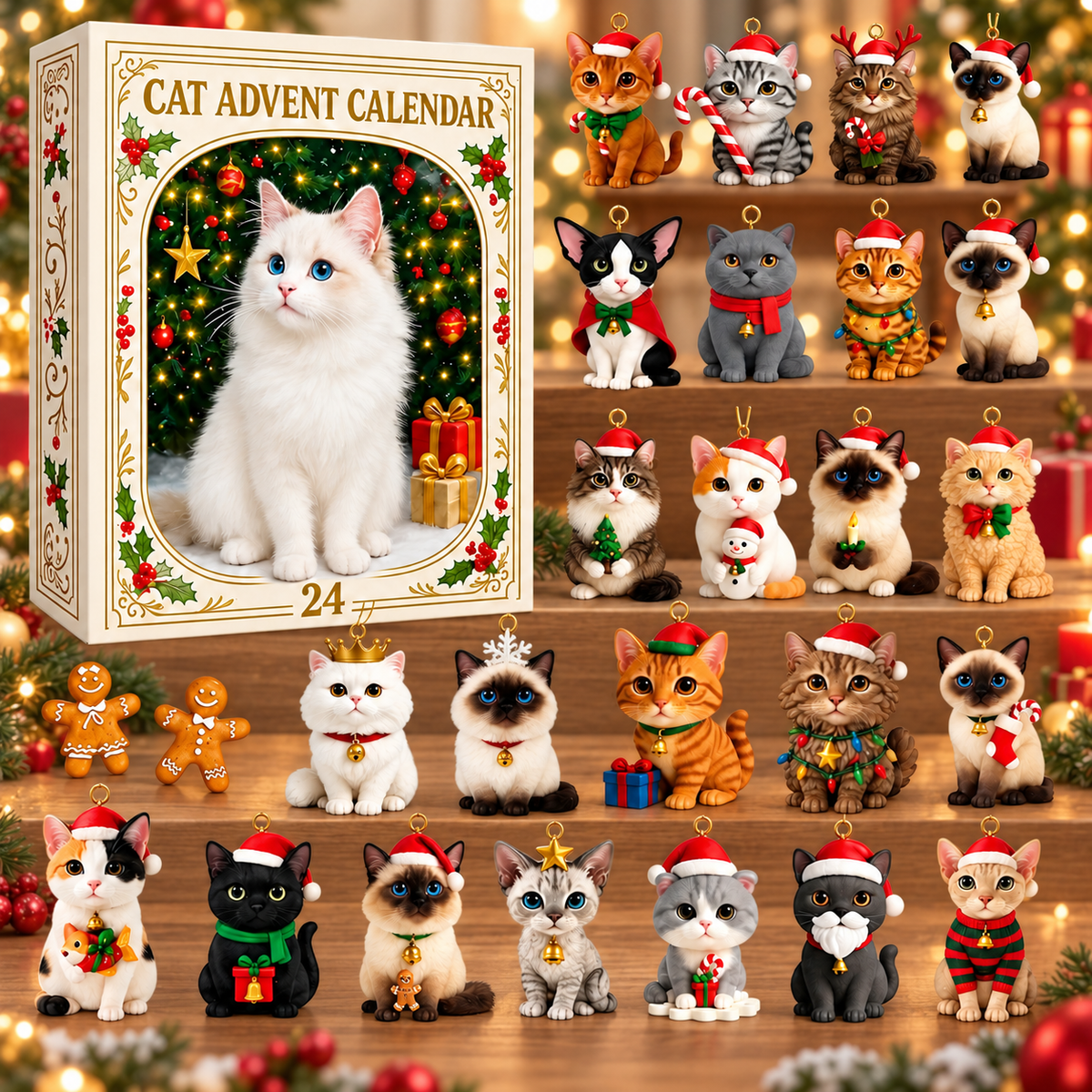 Cat Advent Calendar 2026 – 24 Christmas Cat Ornaments
