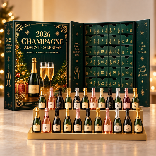 Champagne Advent Calendar 2026 – 24 Bottle Ornaments