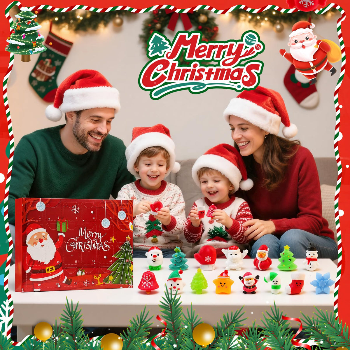Christmas Squishy Advent Calendar 2026 – 24 Mochi Squishies – image 2