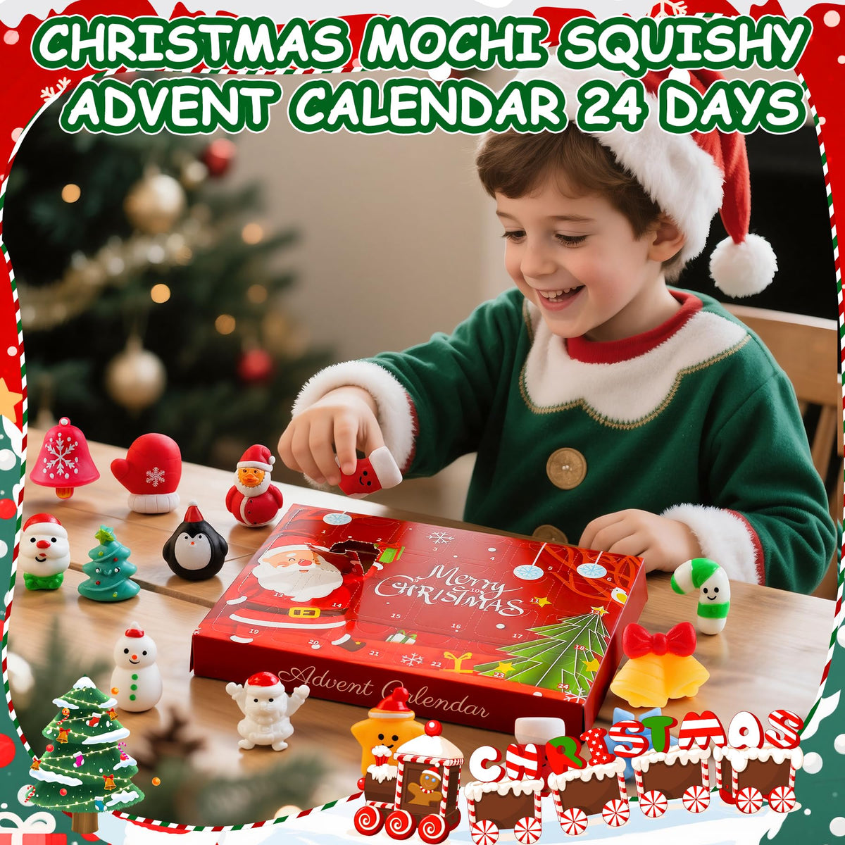 Christmas Squishy Advent Calendar 2026 – 24 Mochi Squishies – image 4