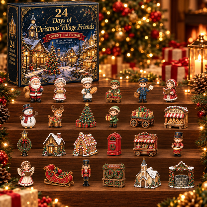 Christmas Village Advent Calendar 2026 – 24 Festive Ornaments
