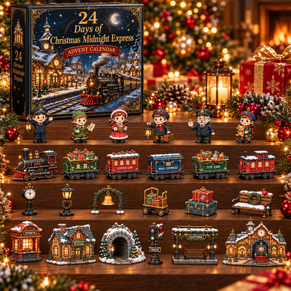 Christmas Village Advent Calendar 2026 – 24 Festive Ornaments – image 2
