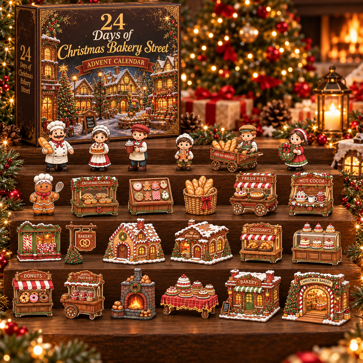 Christmas Village Advent Calendar 2026 – 24 Festive Ornaments – image 3