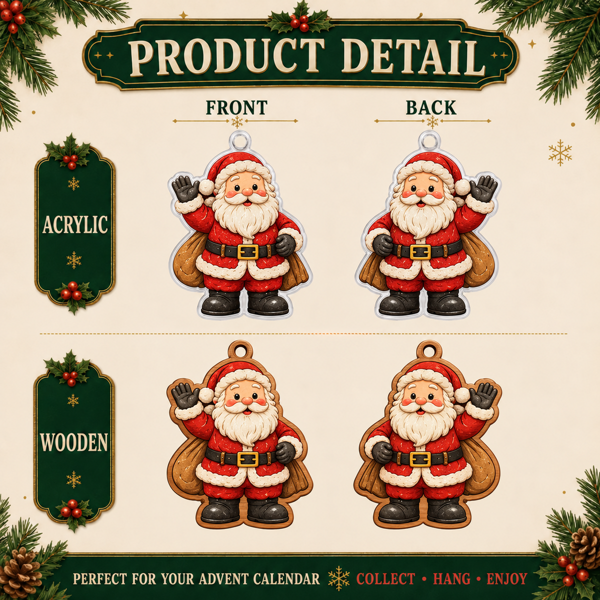 Christmas Village Advent Calendar 2026 – 24 Festive Ornaments – image 5