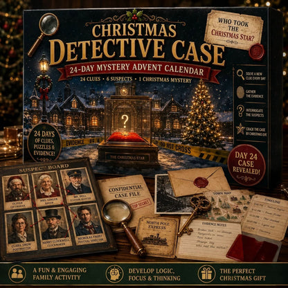 Detective Mystery Advent Calendar 2026 – 24 Clues & Puzzles