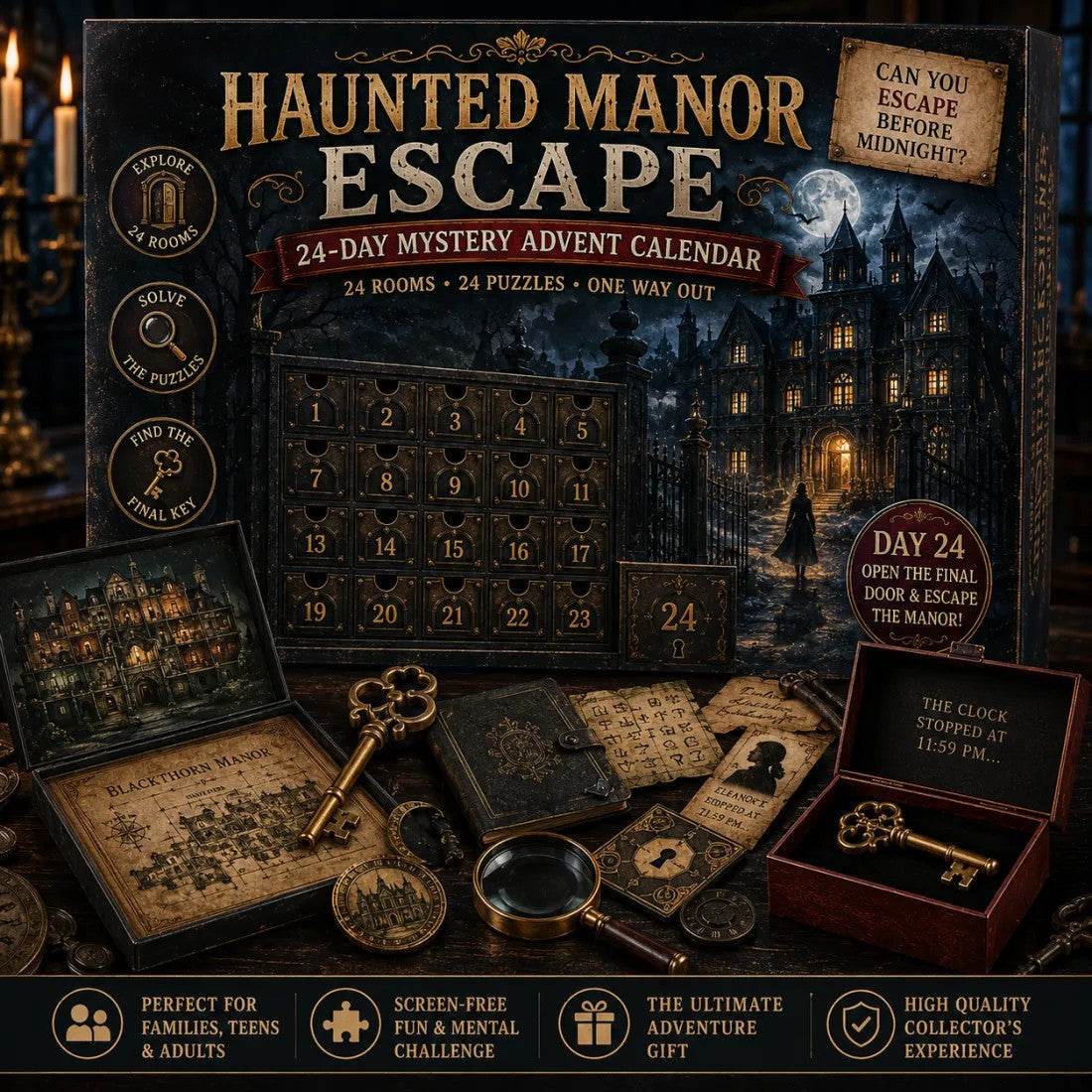 Detective Mystery Advent Calendar 2026 – 24 Clues & Puzzles – image 5