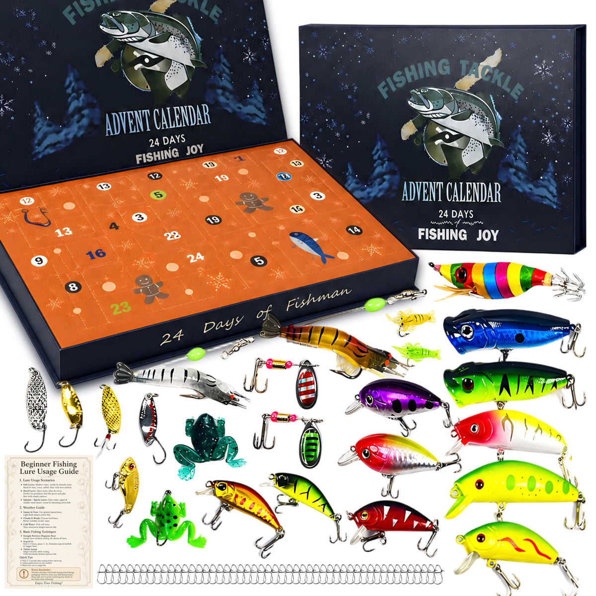 Fishing Tackle Box Advent Calendar 2026 – 24 Lures & Jigs
