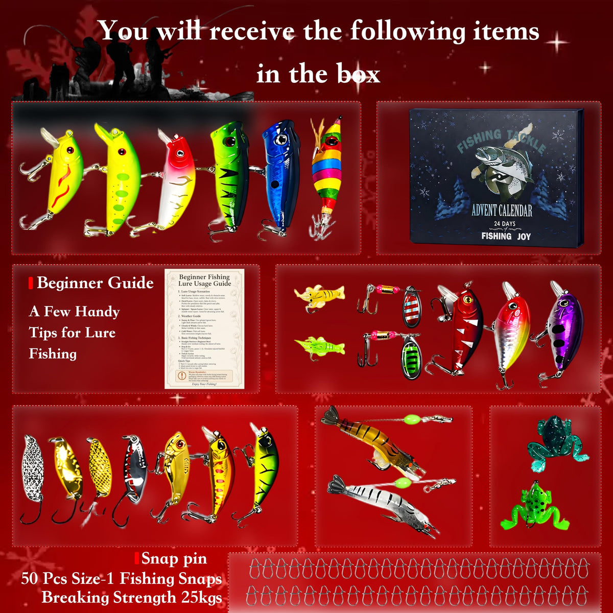 Fishing Tackle Box Advent Calendar 2026 – 24 Lures & Jigs – image 2
