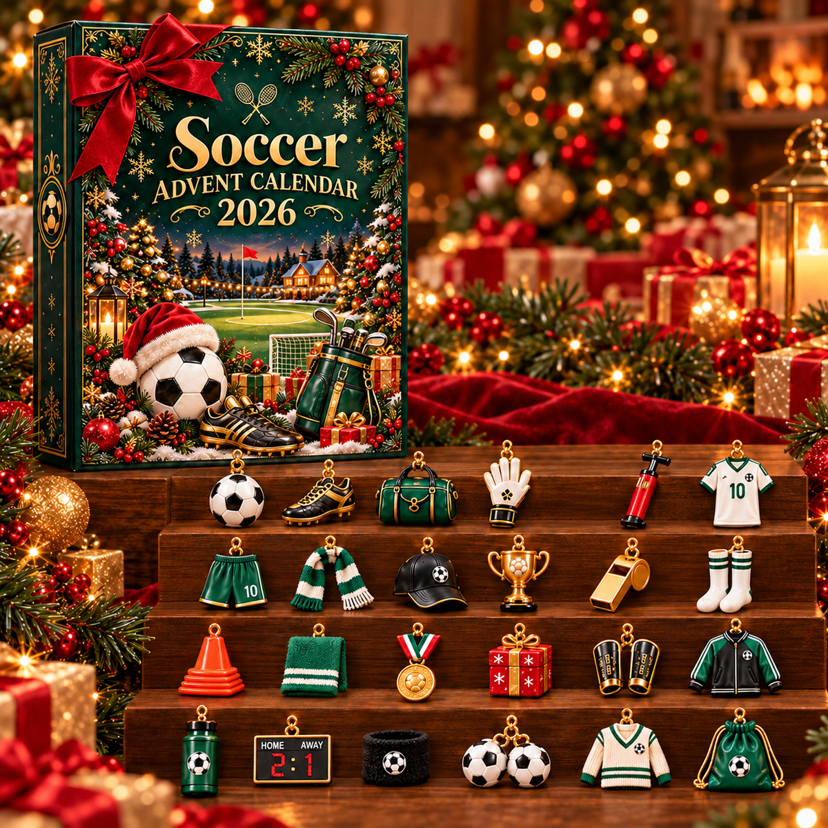 Football Advent Calendar 2026 – 24 Soccer Ornaments