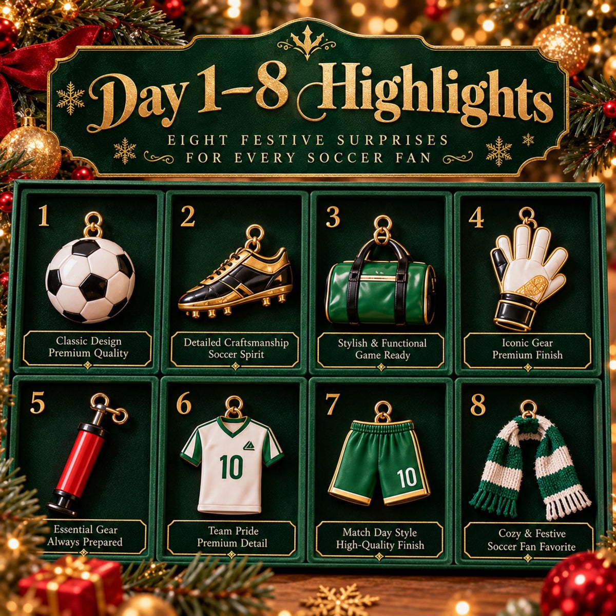 Football Advent Calendar 2026 – 24 Soccer Ornaments – image 3