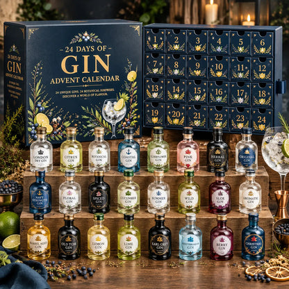 Gin Advent Calendar 2026 – 24 Botanical Bottle Ornaments