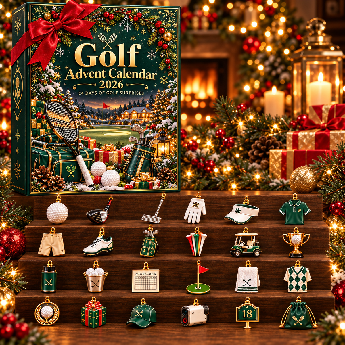 Golf Advent Calendar 2026 – 24 Golf Christmas Ornaments