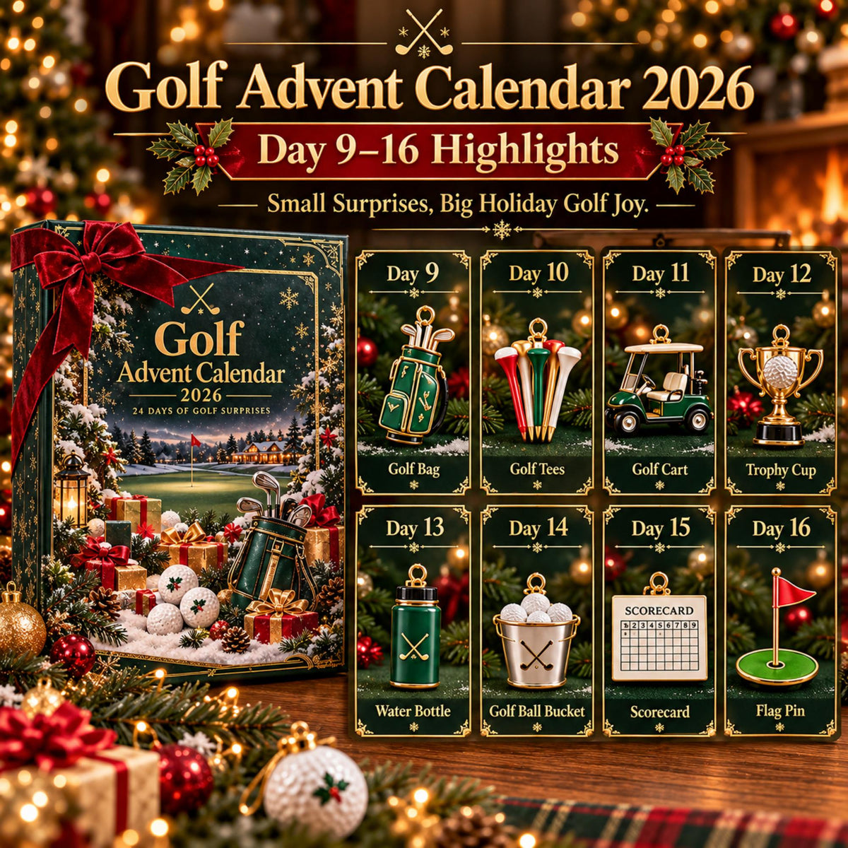 Golf Advent Calendar 2026 – 24 Golf Christmas Ornaments – image 3