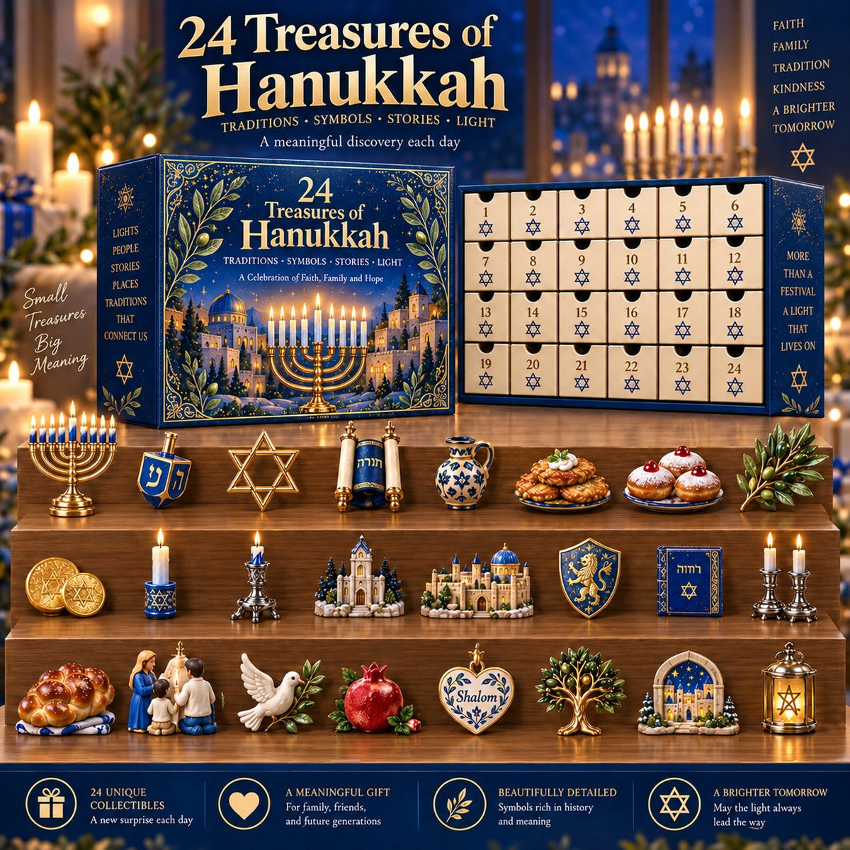 Hanukkah Countdown Calendar 2026 – 24 Drawers of Hanukkah Treasures – image 2