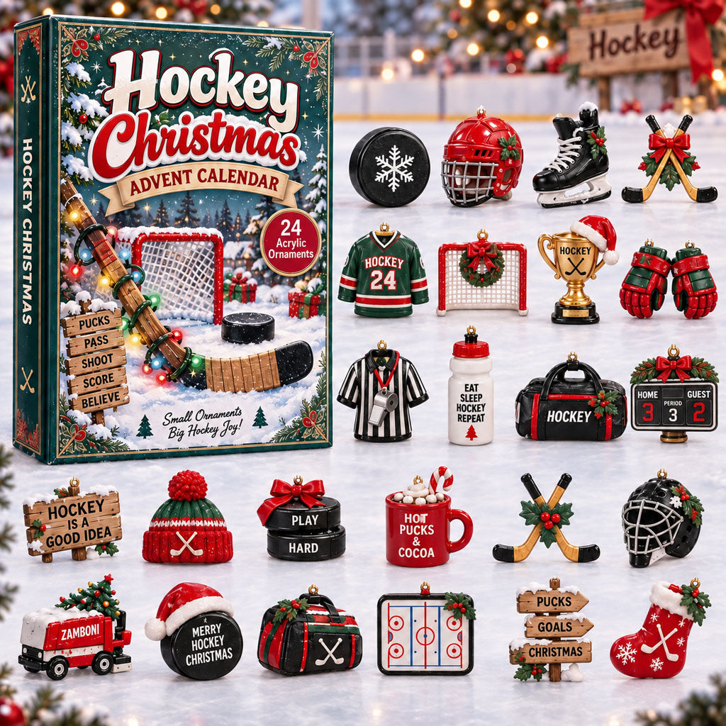 Ice Hockey Advent Calendar 2026 – 24 Hockey Ornaments