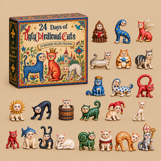 Medieval Cats Advent Calendar 2026 – 24 Funny Cat Ornaments