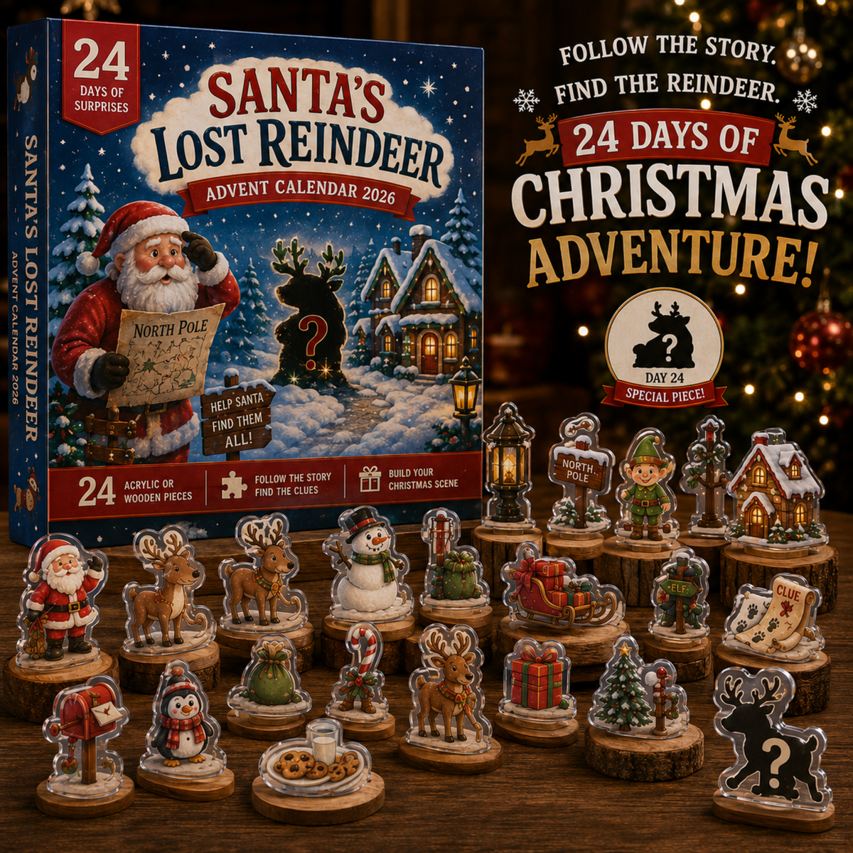 Santa's Lost Reindeer Advent Calendar 2026 – 24 Story Ornaments