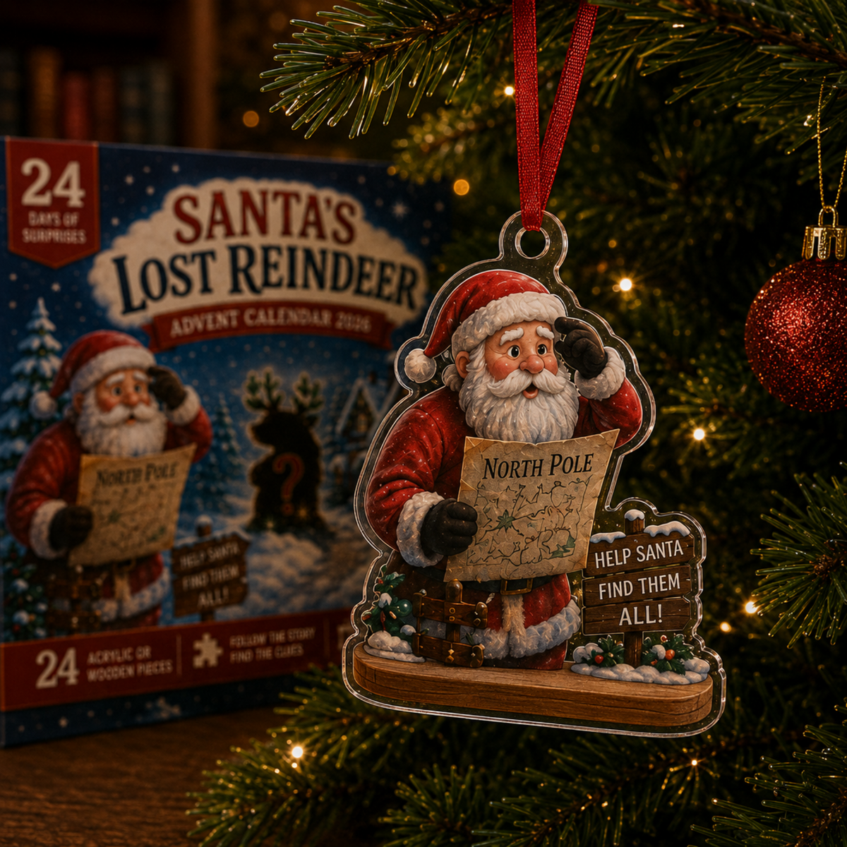 Santa's Lost Reindeer Advent Calendar 2026 – 24 Story Ornaments – image 2