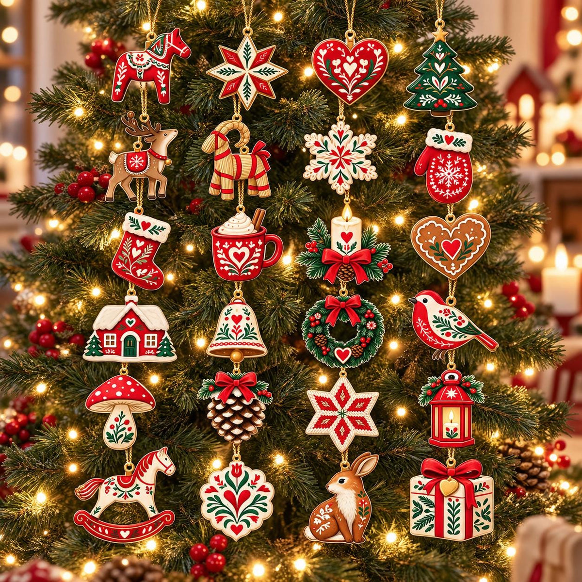 Scandinavian Advent Calendar 2026 – 24 Nordic Folk Ornaments – image 2