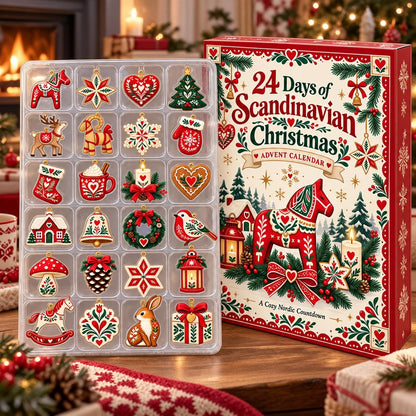 Scandinavian Advent Calendar 2026 – 24 Nordic Folk Ornaments – image 3