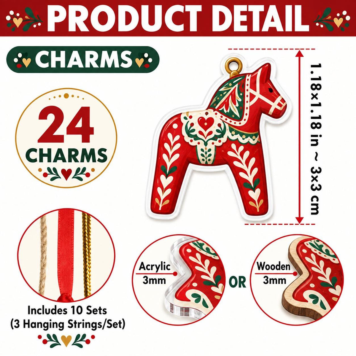 Scandinavian Advent Calendar 2026 – 24 Nordic Folk Ornaments – image 4