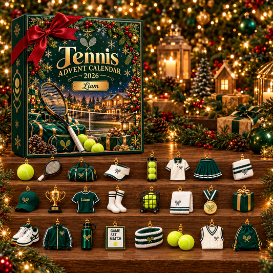 Tennis Advent Calendar 2026 – 24 Tennis Ornaments