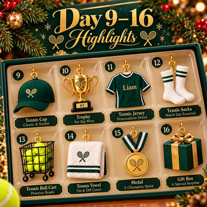 Tennis Advent Calendar 2026 – 24 Tennis Ornaments – image 3