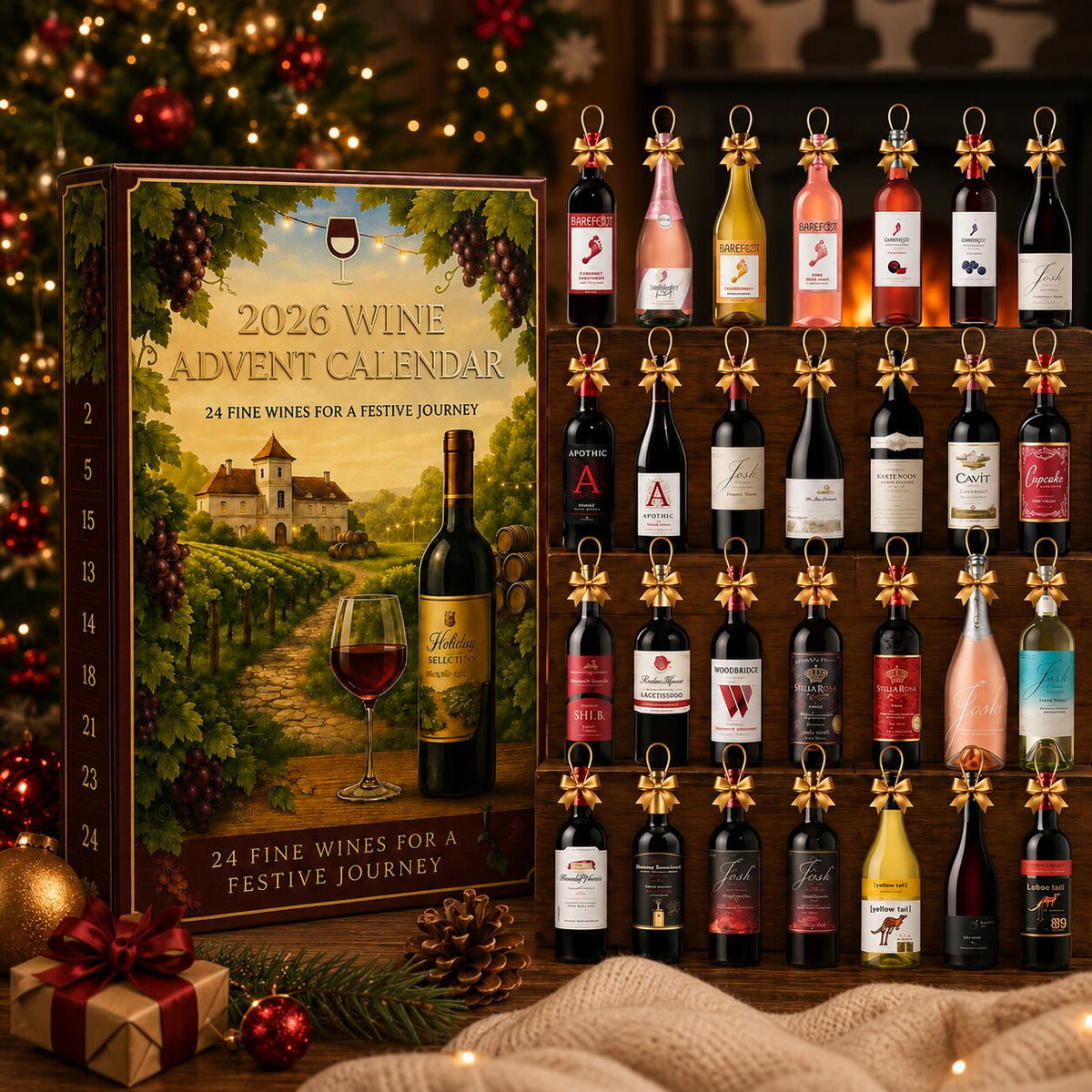 Wine Advent Calendar 2026 – 24 Wine Bottle Designs
